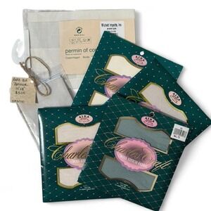 Aida Cloth Fabric Bundle Charles Craft + Permin 14 & 18 Count Cross Stitch Lot